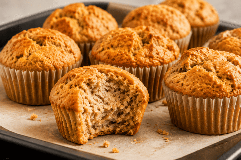 High Protein Peanut Butter Muffins That Are Soft & Delicious