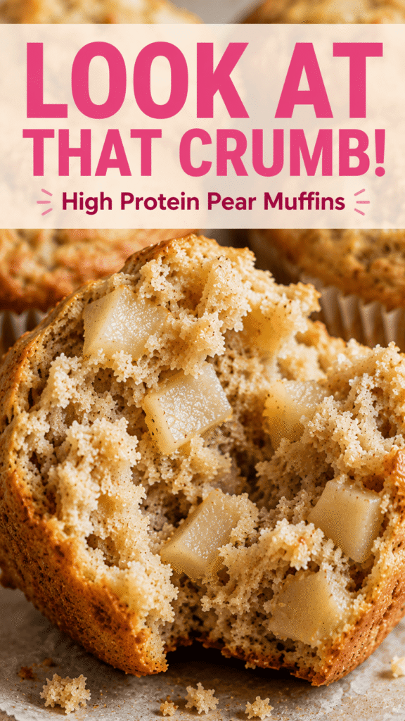 High Protein Pear Muffins