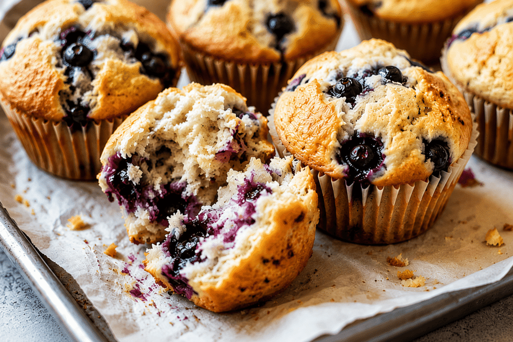 Cottage Cheese Blueberry Muffins