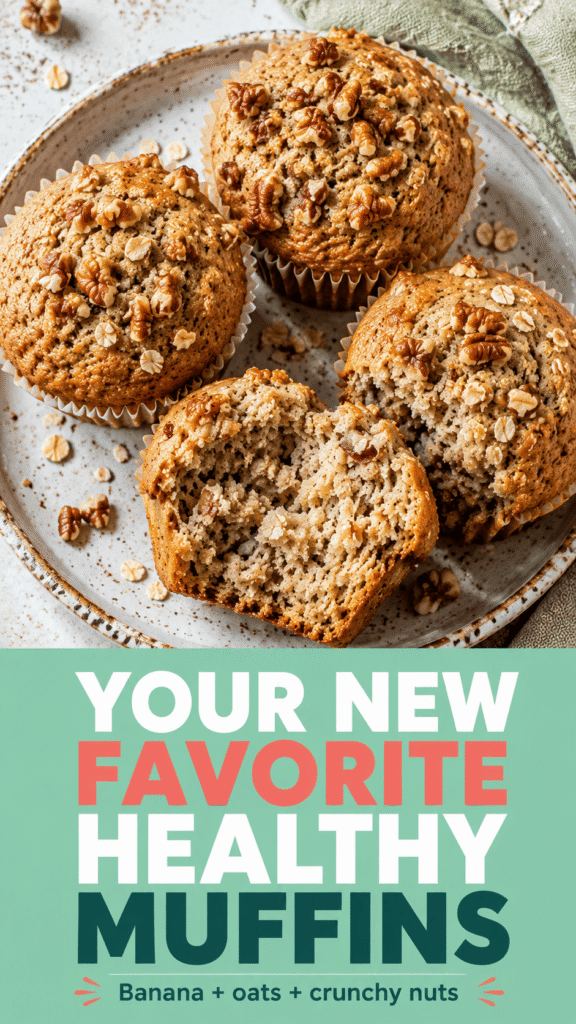 Healthy Banana Nut Muffins