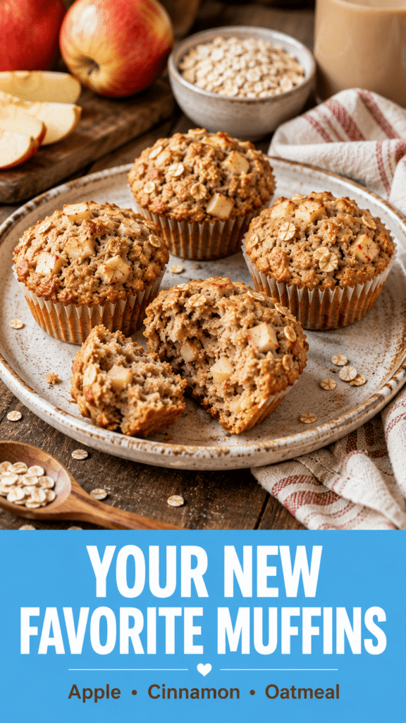 Apple Cinnamon Oatmeal Muffins