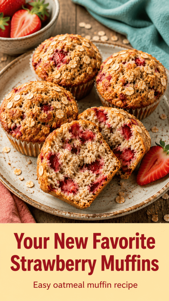 Oatmeal Strawberry Muffins